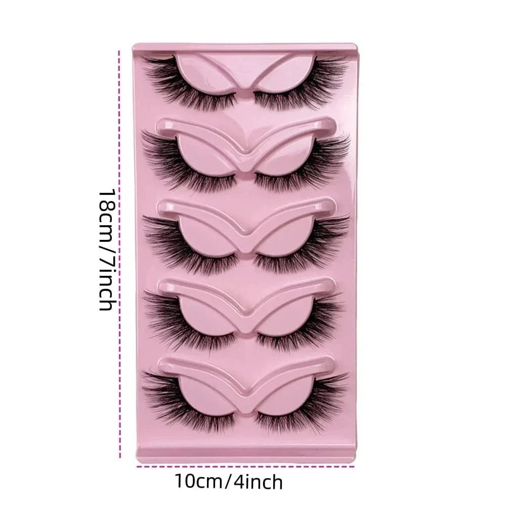 5x Faux Cils Effet Oeil De Chat 2