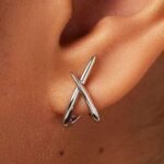 Boucles Doreille Minimaliste Argent