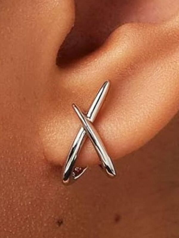 Boucles Doreille Minimaliste Argent