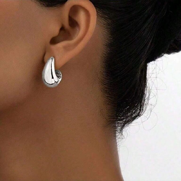 Boucles Doreilles Goutte Deau Argent