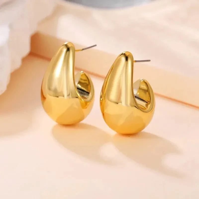 Boucles Doreilles Goutte Deau Or 3