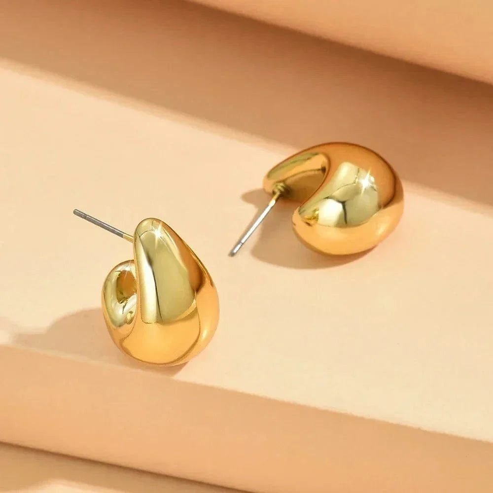 Boucles Doreilles Goutte Deau Or 4
