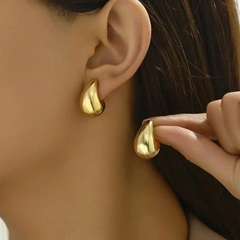 Boucles Doreilles Goutte Deau Or 5