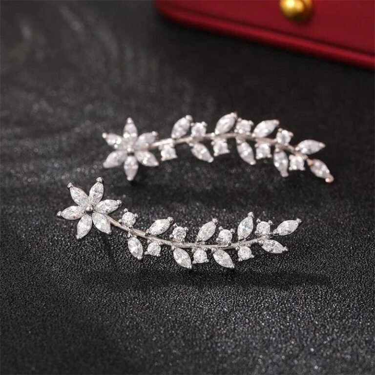 Boucles Doreilles Grimpantes Zircons 3