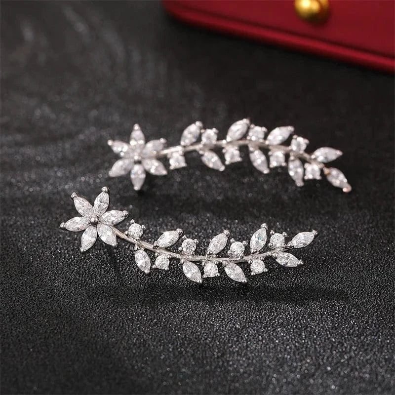 Boucles Doreilles Grimpantes Zircons 3