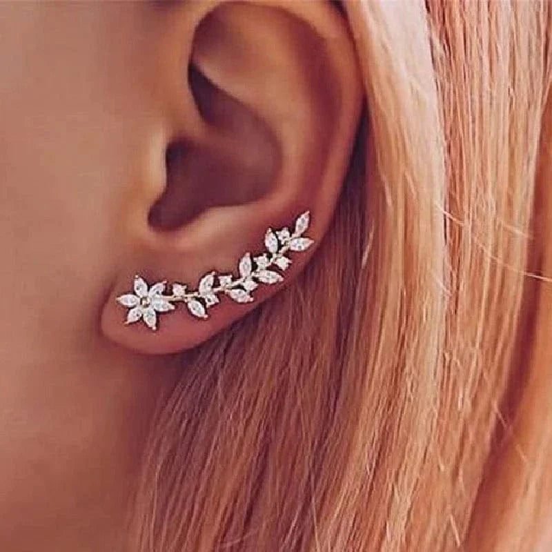 Boucles Doreilles Grimpantes Zircons