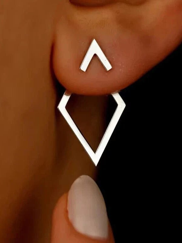 Boucles Doreilles Losange Argent