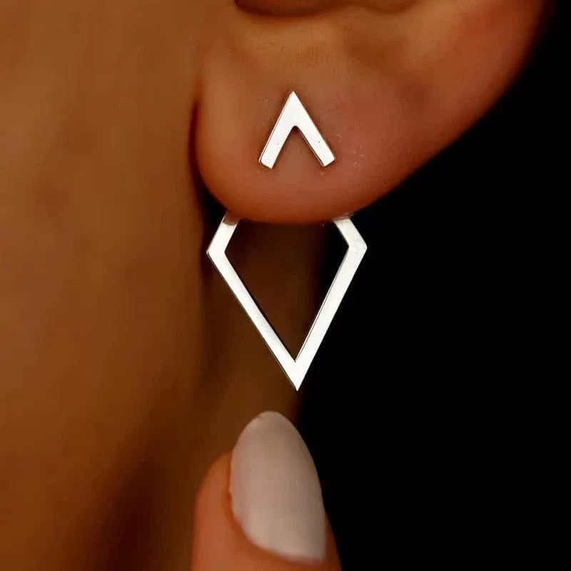 Boucles Doreilles Losange Argent