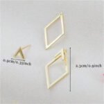 Boucles Doreilles Losange Or 2