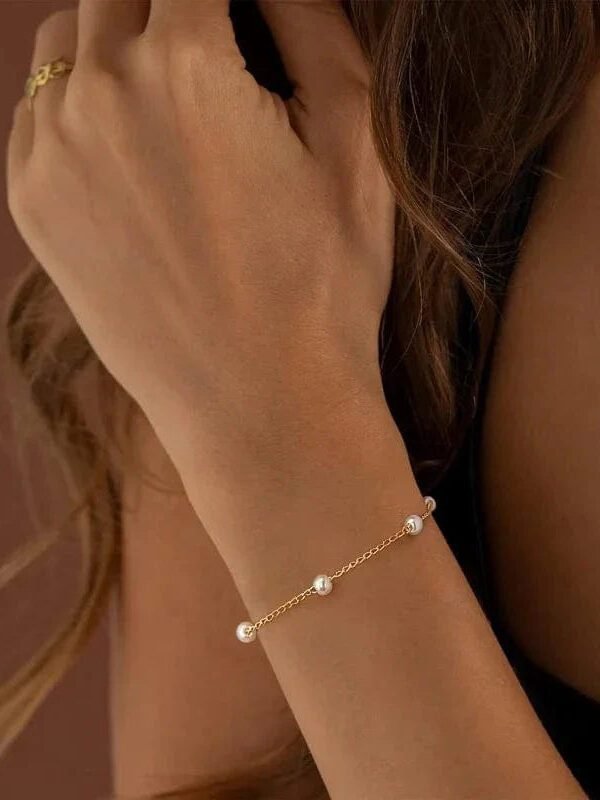 Bracelet En Or Avec Perles