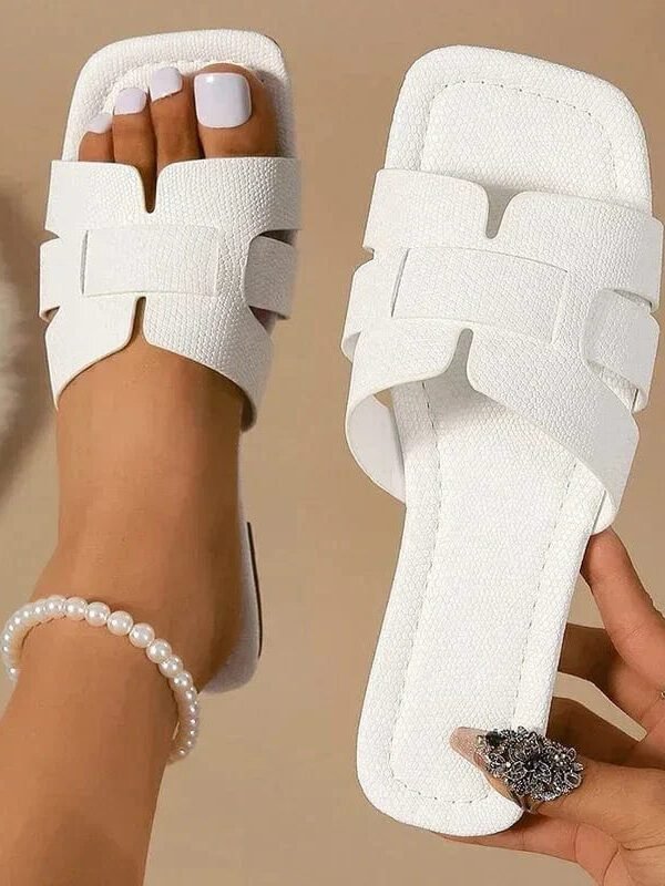 Claquettes Blanches Pour Femme 35