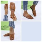 Claquettes Marron Pour Femme