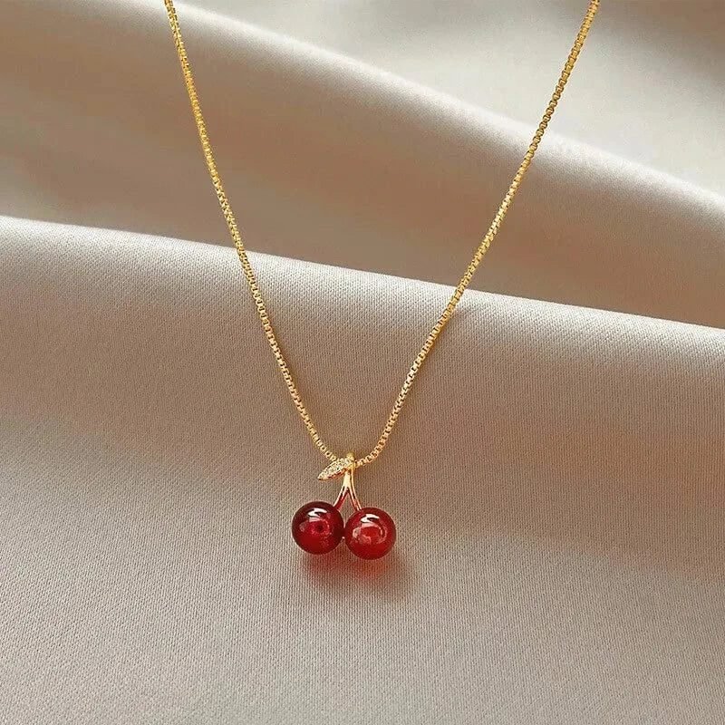 Collier Cerise Or 2