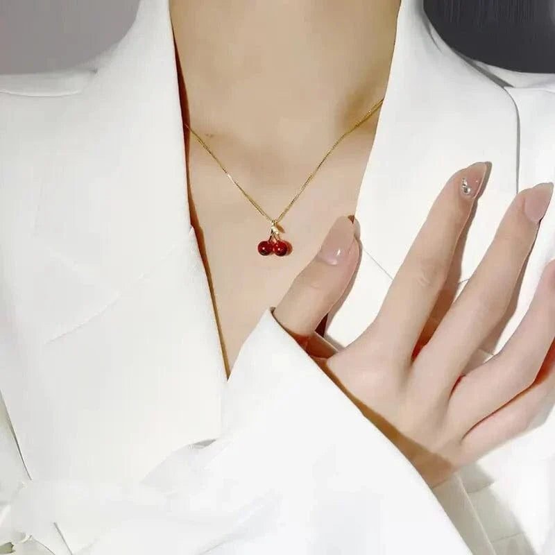 Collier Cerise Or 3