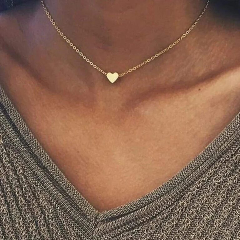Collier Coeur Ras De Cou