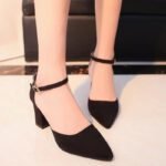 Escarpins Noirs A Talon Carre 34