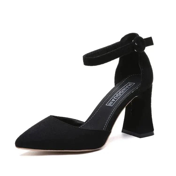 Escarpins Noirs A Talon Carre 36