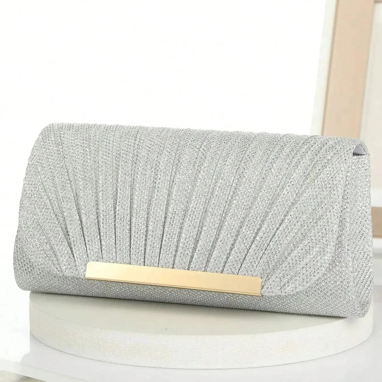 Pochette Argentee A Paillettes