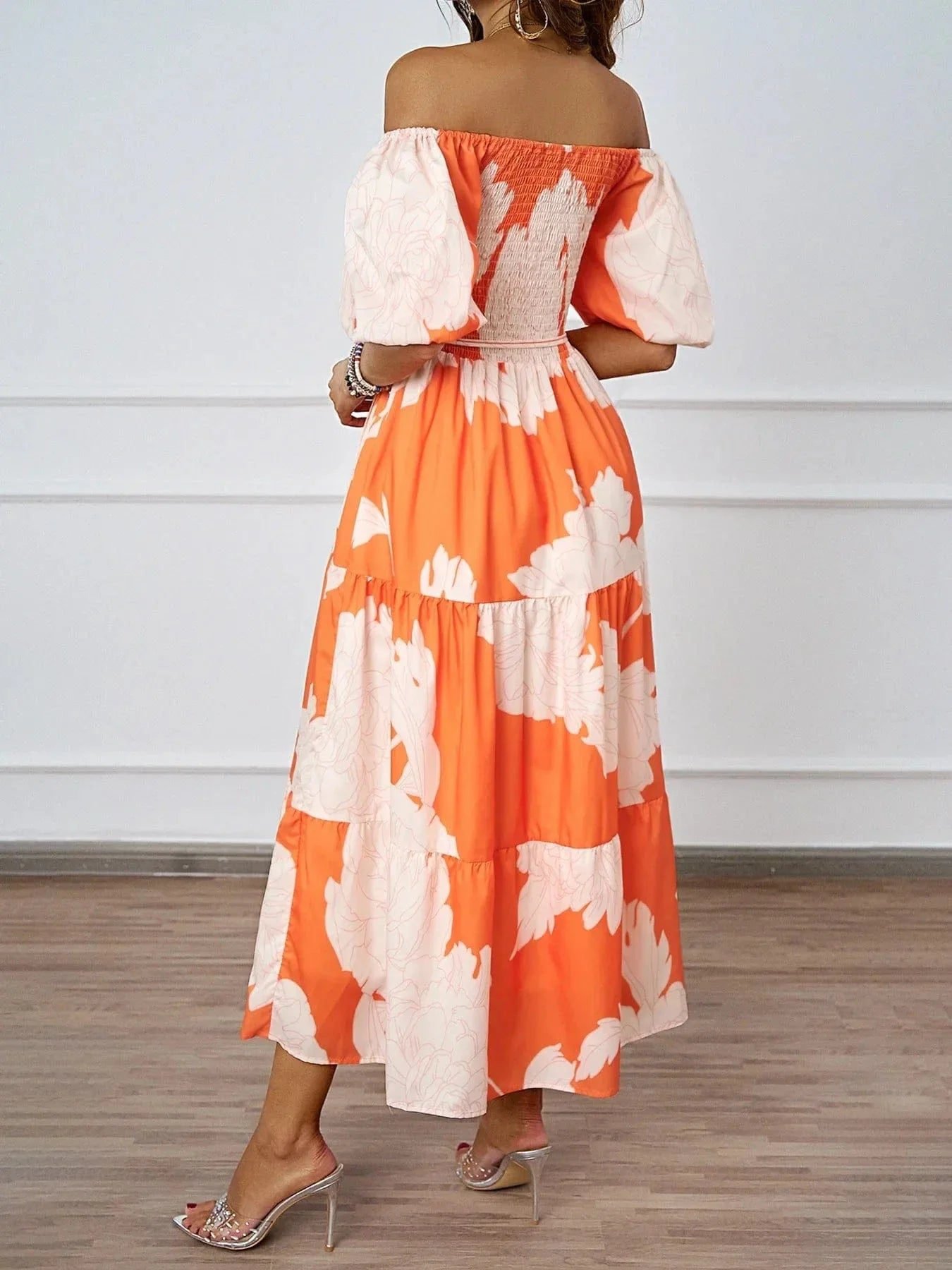 Robe A Motifs Floraux Midi Boheme 3