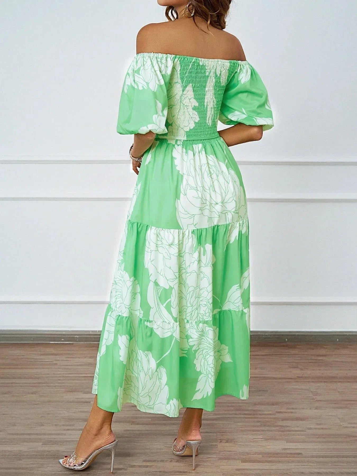 Robe A Motifs Floraux Midi Boheme 4