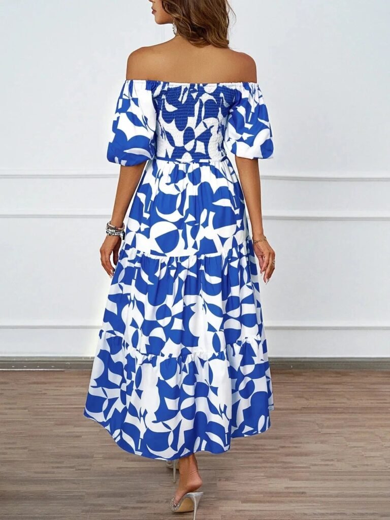 Robe A Motifs Floraux Midi Boheme