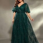 Robe Amincissante Verte Pour Mariage Femme Ronde Vert Emeraude 44