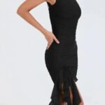 Robe Asymetrique Drappee Elegante 10