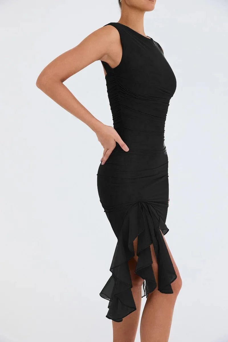 Robe Asymetrique Drappee Elegante 10