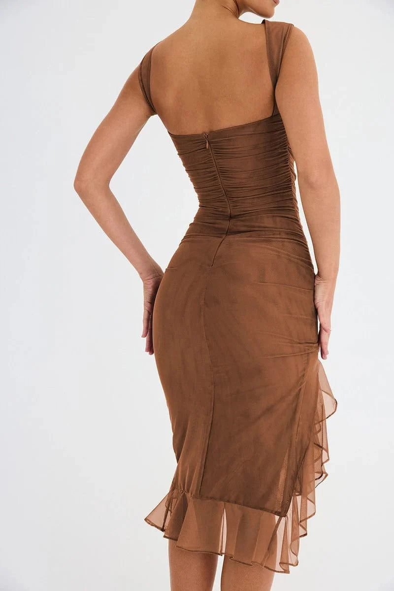 Robe Asymetrique Drappee Elegante 3