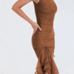 Robe Asymetrique Drappee Elegante 4