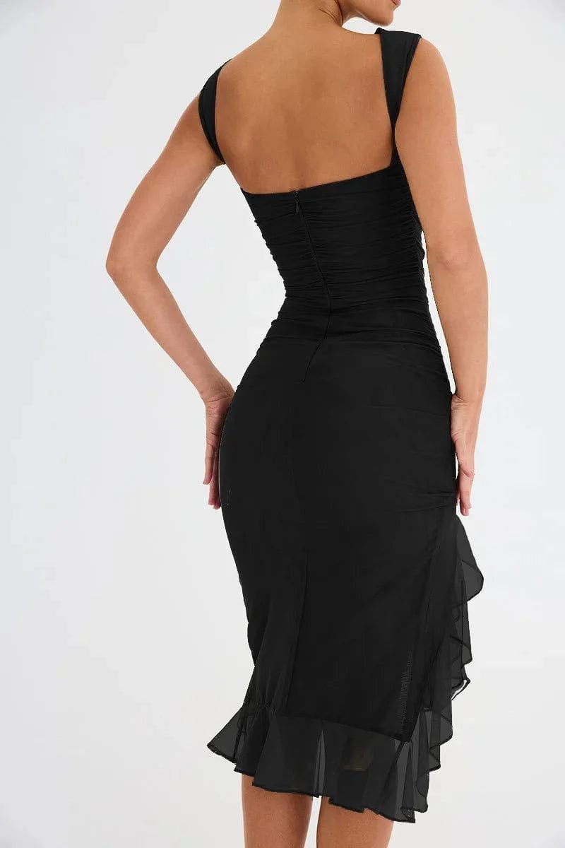 Robe Asymetrique Drappee Elegante 9