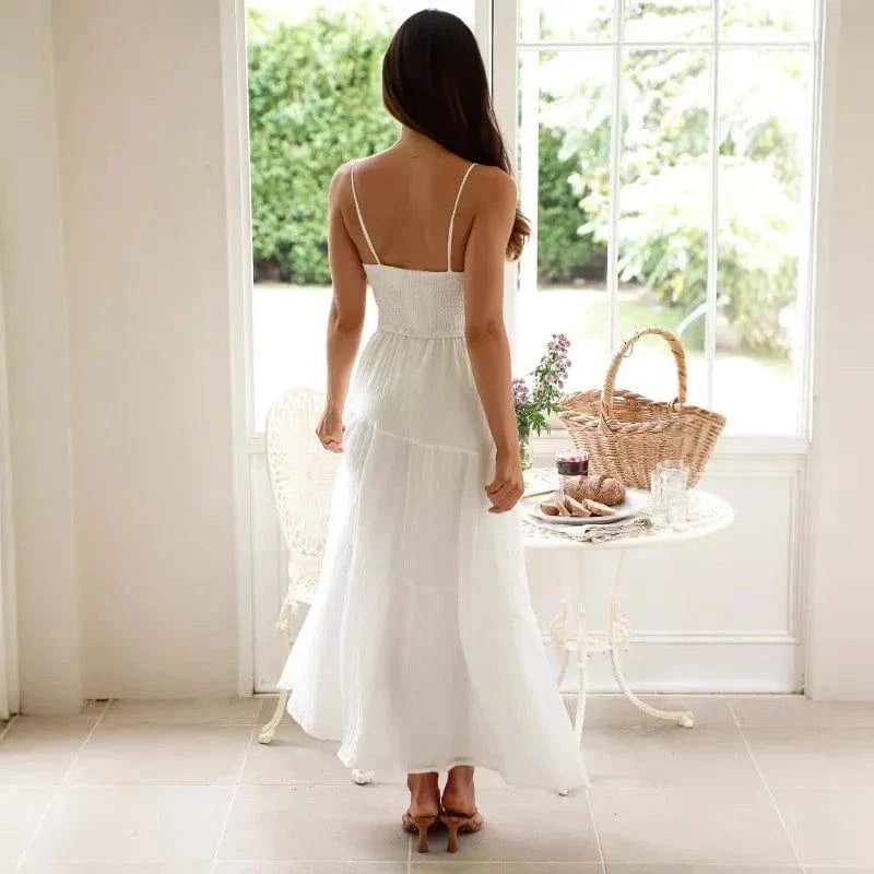 Robe Blanche Fluide Boheme 4