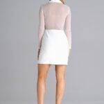 Robe Blazer Courte Manches Longues Transparentes