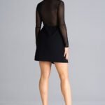 Robe Blazer Courte Manches Longues Transparentes 3