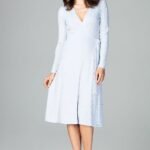Robe Bleue Grossesse Midi Chic S