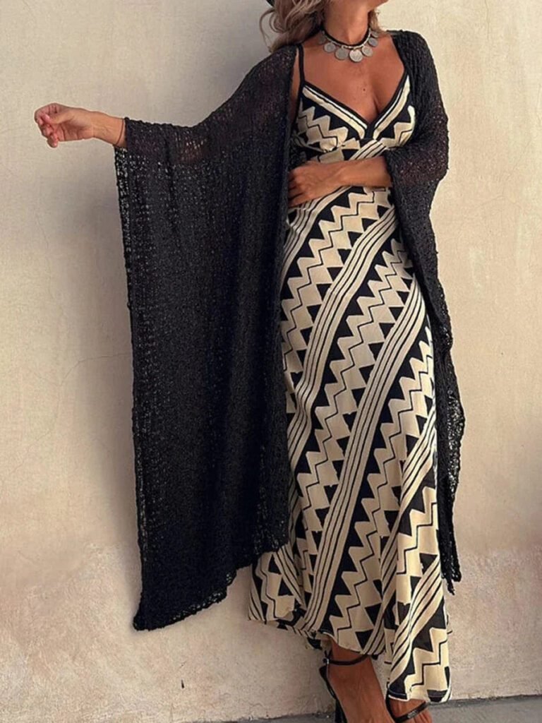 Robe Boheme Ete Longue A Bretelles 2