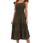 Robe Boheme Ete Midi Fluide Femme