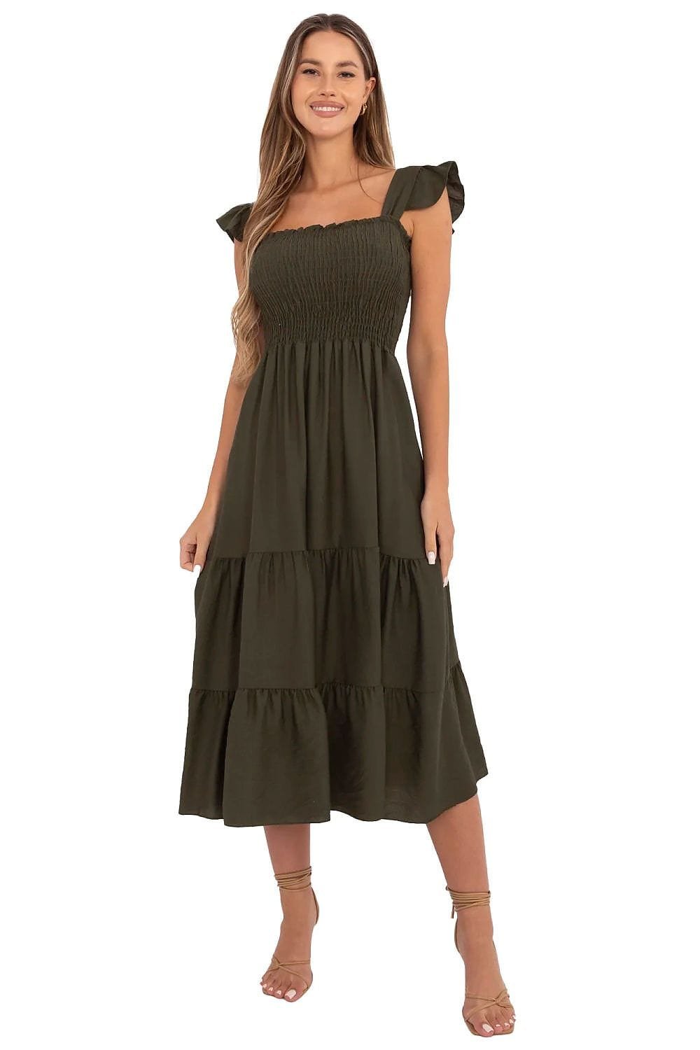 Robe Boheme Ete Midi Fluide Femme
