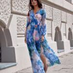 Robe Boheme Fleurie Longue Manche Longue