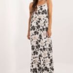 Robe Boheme Fleurie Longue Noir Taille Unique