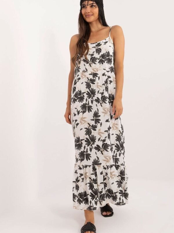 Robe Boheme Fleurie Longue Noir Taille Unique