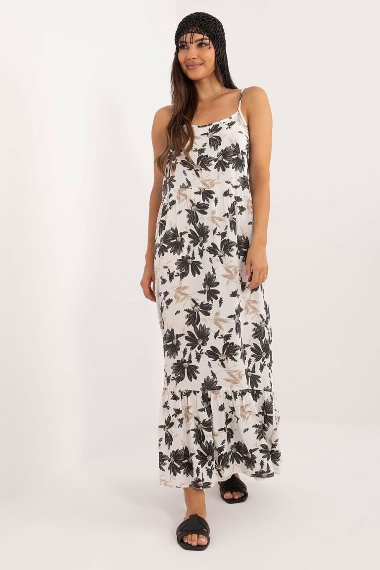 Robe Boheme Fleurie Longue Noir Taille Unique