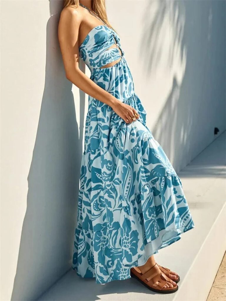 Robe Boheme Longue Fleurie Fluide 3