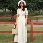 Robe Boheme Longue Florale Blanc S
