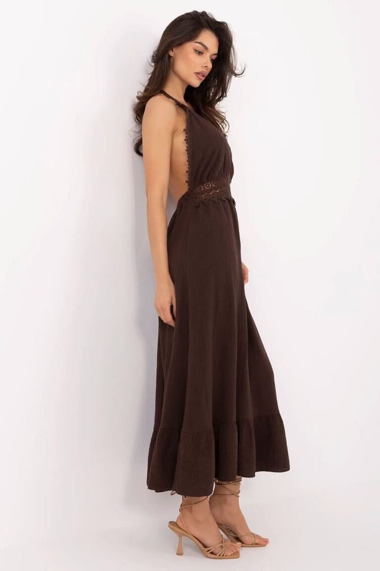 Robe Boheme Marron Longue Dos Nu 3