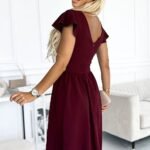 Robe Bordeaux Courte Evasee 2