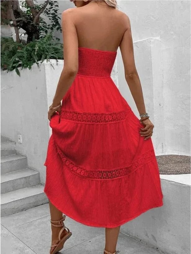 Robe Bustier Boheme Midi Pour Ete 4