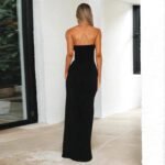 Robe Bustier Longue Fendue Elegante 4