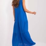Robe Casual Bleue Fluide Longue 3