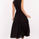 Robe Casual Midi Sans Manches Ceinturee 2